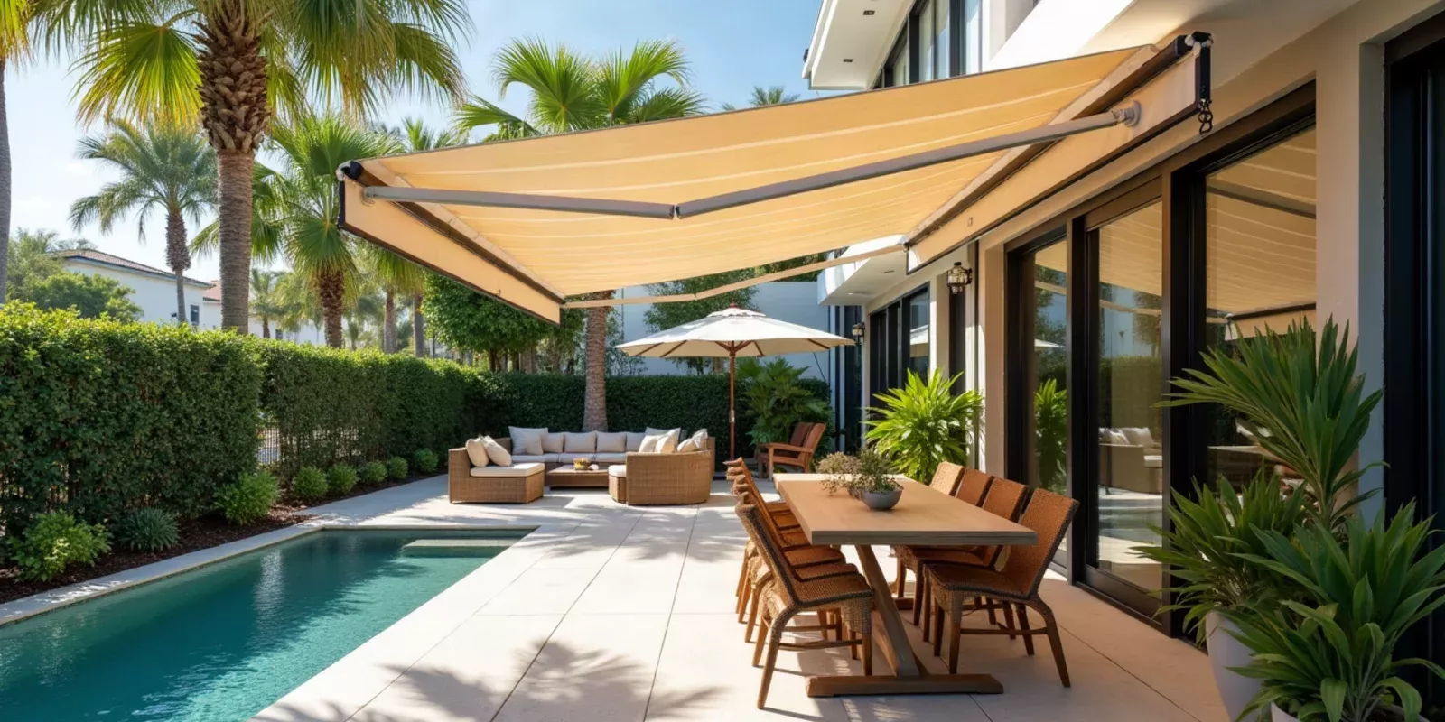 Motorized vs. Manual Awnings for Miami-Dade Patios